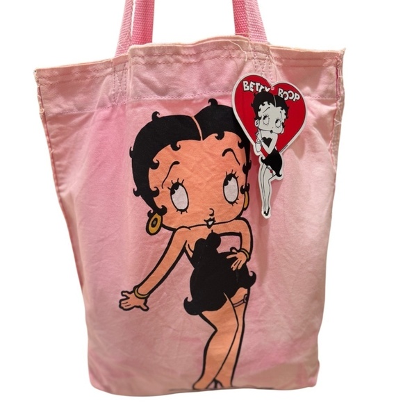 Betty Boop Handbags - Betty Boop Pink Tie Dye Canvas Tote Bag